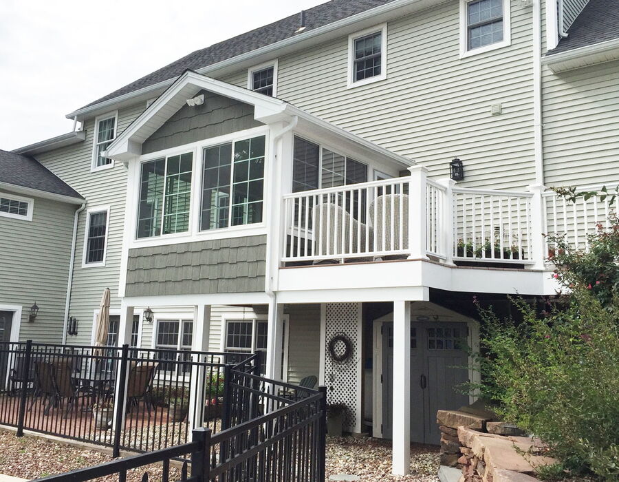Outside raised deck